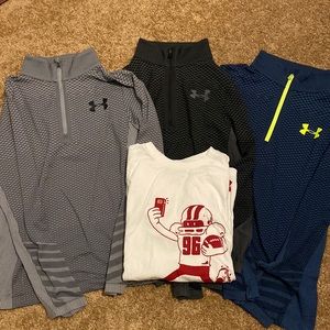 LOT of 4 Youth Under Armour shirts - size Medium